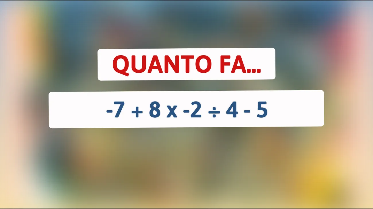 \"Il 97% delle persone non riesce a risolvere questo semplice calcolo! Sei tra i pochi a poterci riuscire?\""