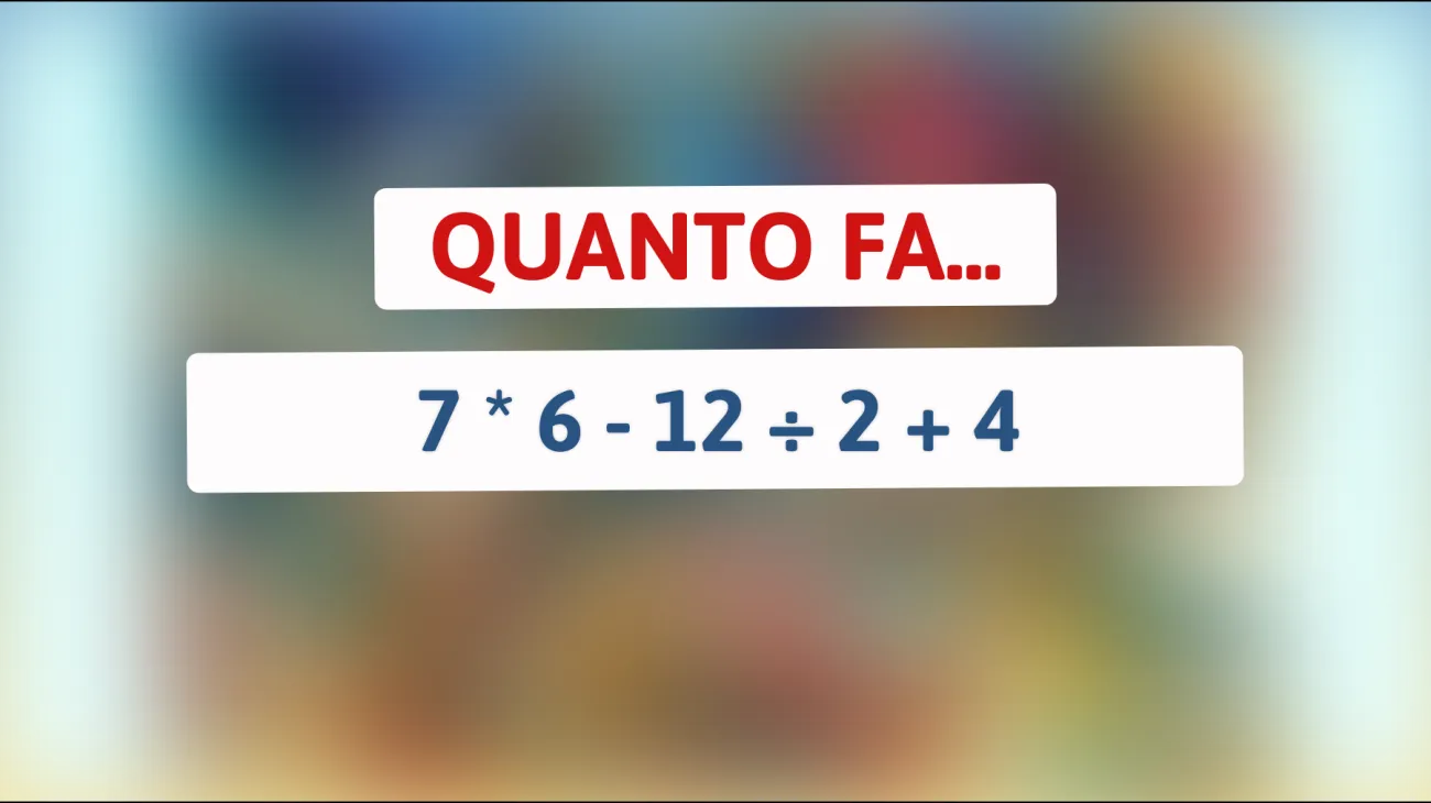 \"Sai risolvere questo rompicapo matematico? Solo i geni riescono a trovare la risposta giusta!\""