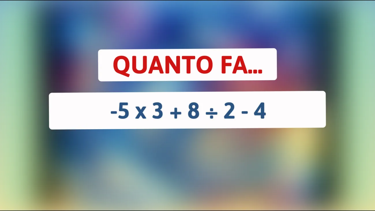 \"Se risolvi questo enigma matematico, potresti essere un genio! Prova subito!\""