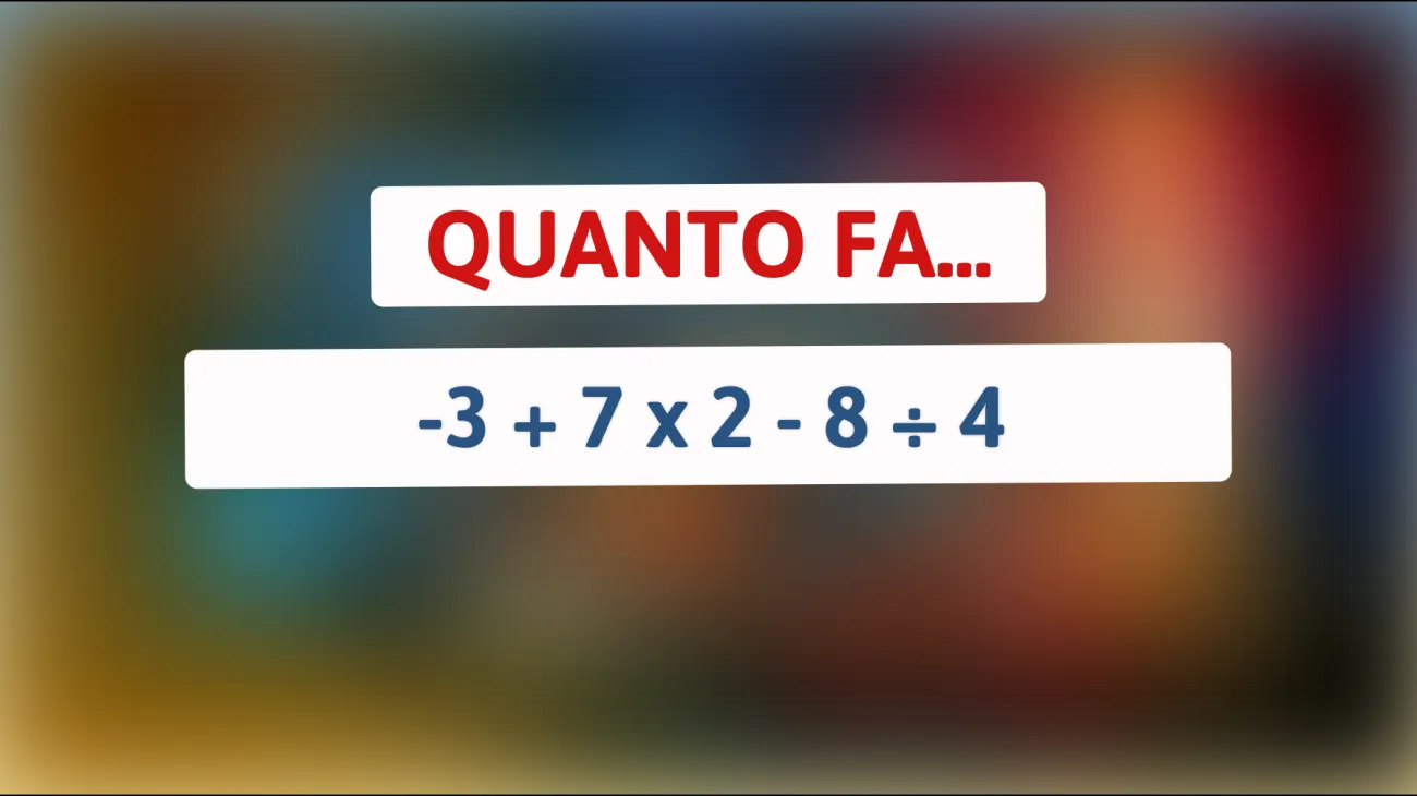 Sfida il tuo intelletto con questo enigma matematico: solo le menti più brillanti troveranno la risposta giusta! Sei tra di loro?"