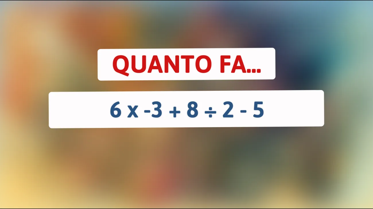 Solo il 5% delle persone riesce a risolvere questo semplice calcolo! Sei tra i geni che ci riusciranno?"